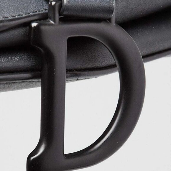 Christian Dior Black Ultramatte Leather Mini Saddle Bag - Picture 7 of 11